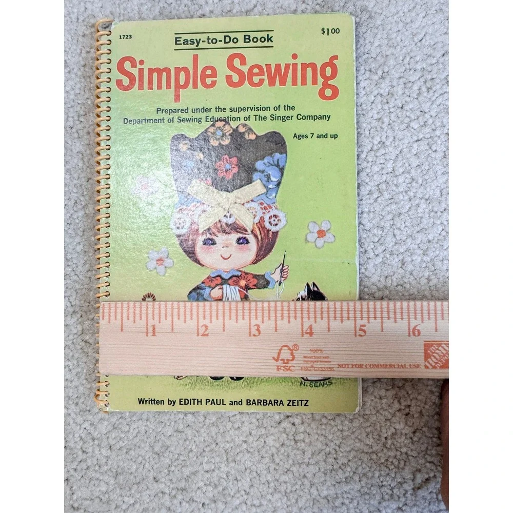 Vintage Singer Simple Sewing Book 1969 Easy-To-Do Spiral Craft Instruction